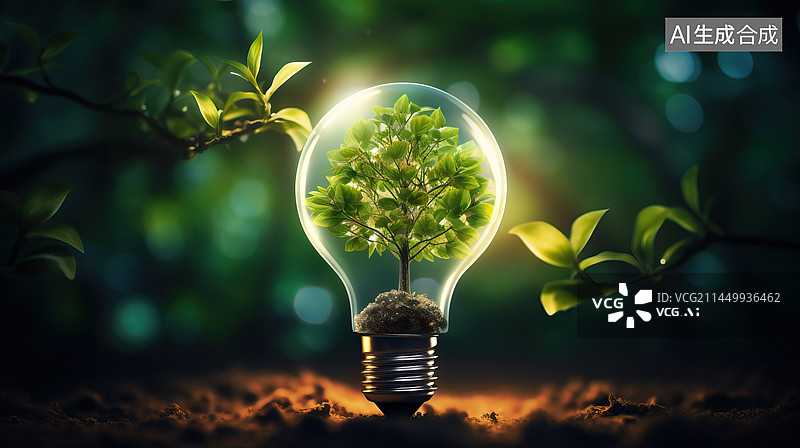 【AI数字艺术】地球一小时节能减排绿色环保节约用电背景图片素材