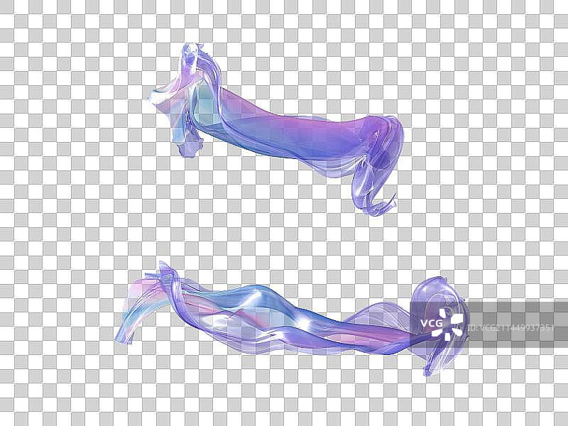 3D渲染酸性飘带元素图片素材