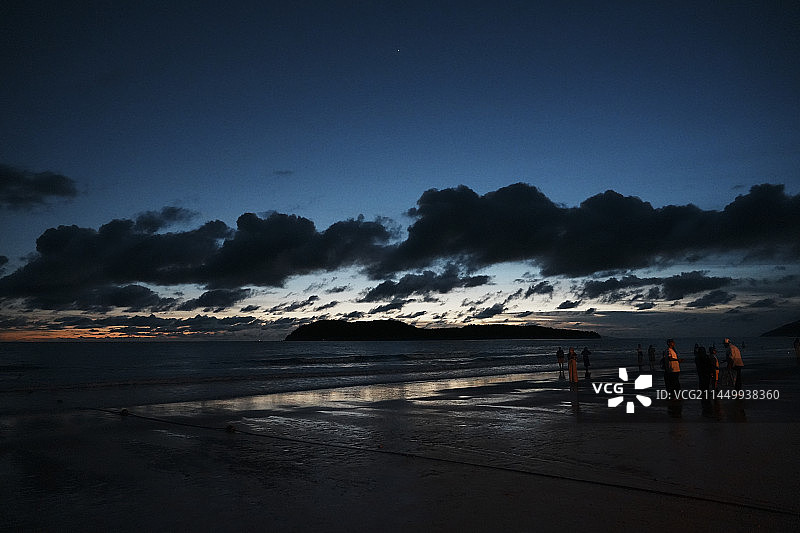 傍晚的海边图片素材