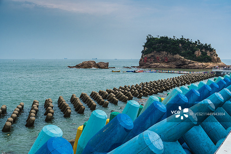 温州洞头防浪堤图片素材
