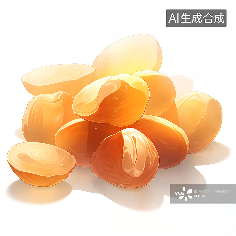 【AI数字艺术】杏干杏脯肉果脯零食插画图片素材