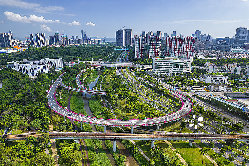 深圳城市交通 深圳大沙河生态长廊图片素材