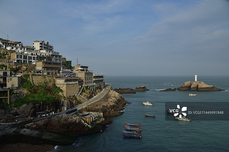 海上建筑物对天的高角度视图图片素材