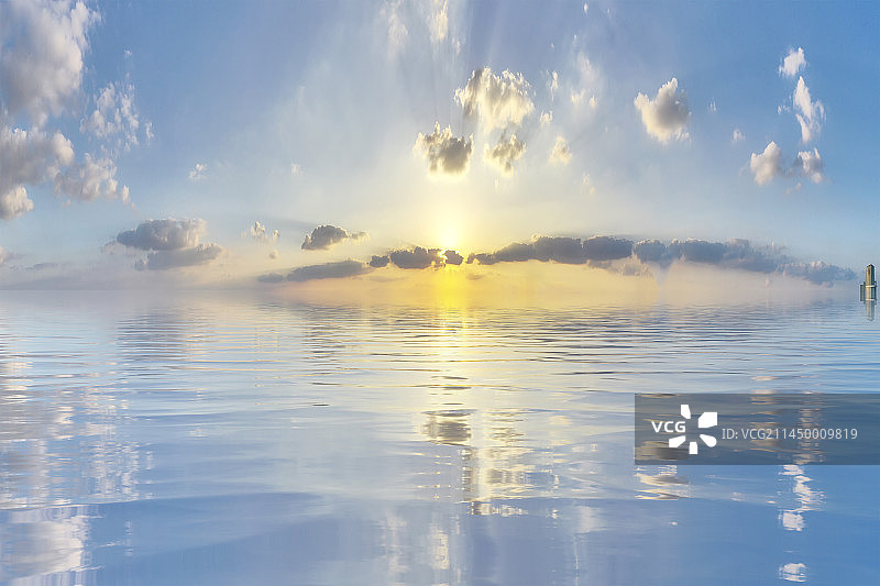 海南三亚蓝天白云自然风光图片素材