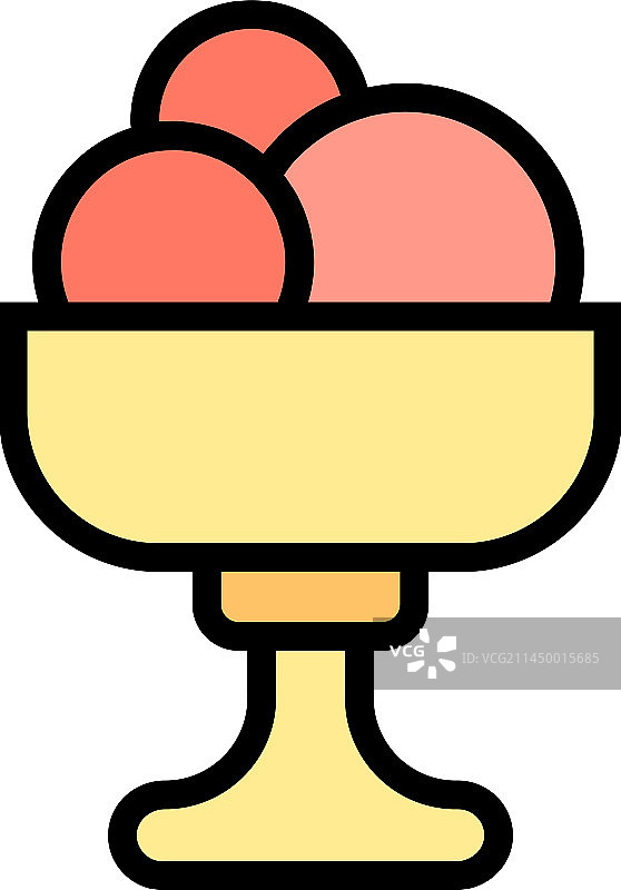 冰淇淋糖果扁平图标图片素材