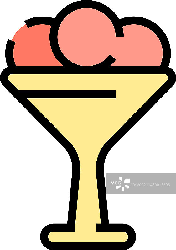 快速意式冰淇淋扁平图标图片素材