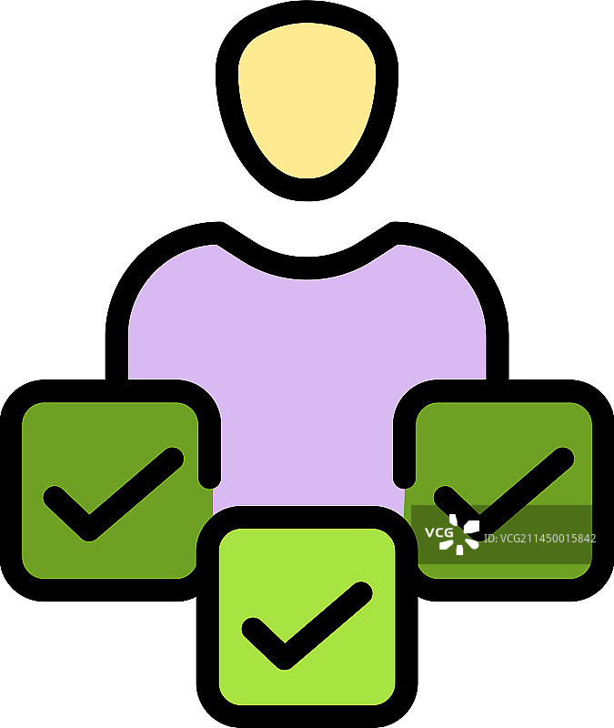 扁平风格的办公室经理图标图片素材