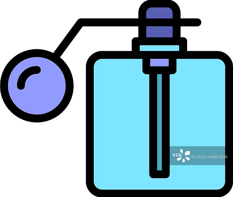 喷雾瓶香水图标（扁平风格）图片素材