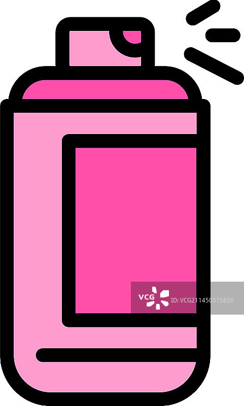 喷雾瓶雾气扁平图标图片素材