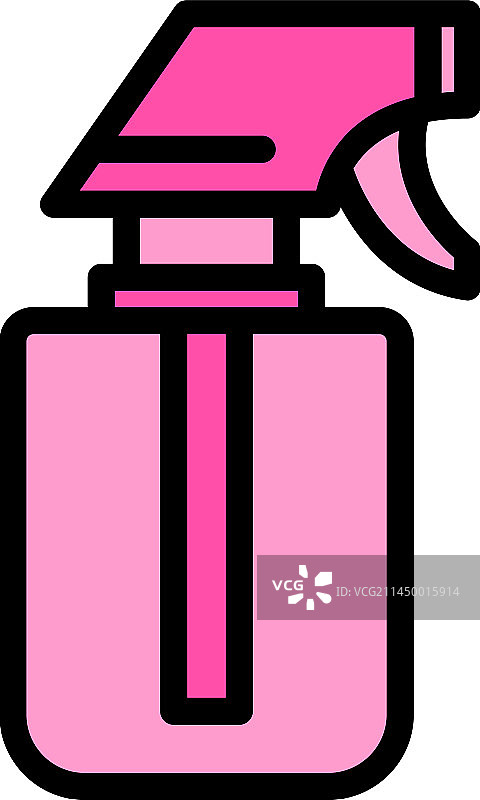 喷雾瓶液体图标扁平图片素材