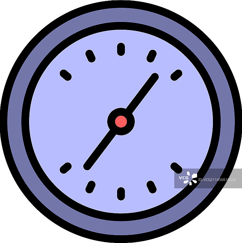 扁平挂钟图标图片素材