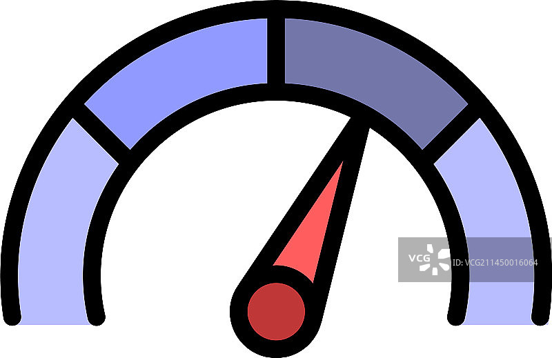 扁平风格的车速表图标图片素材