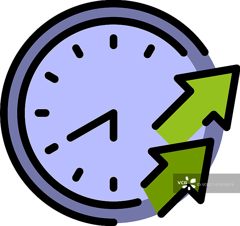 扁平风格挂钟图标图片素材