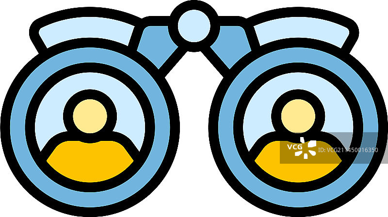 工作双筒望远镜扁平图标图片素材