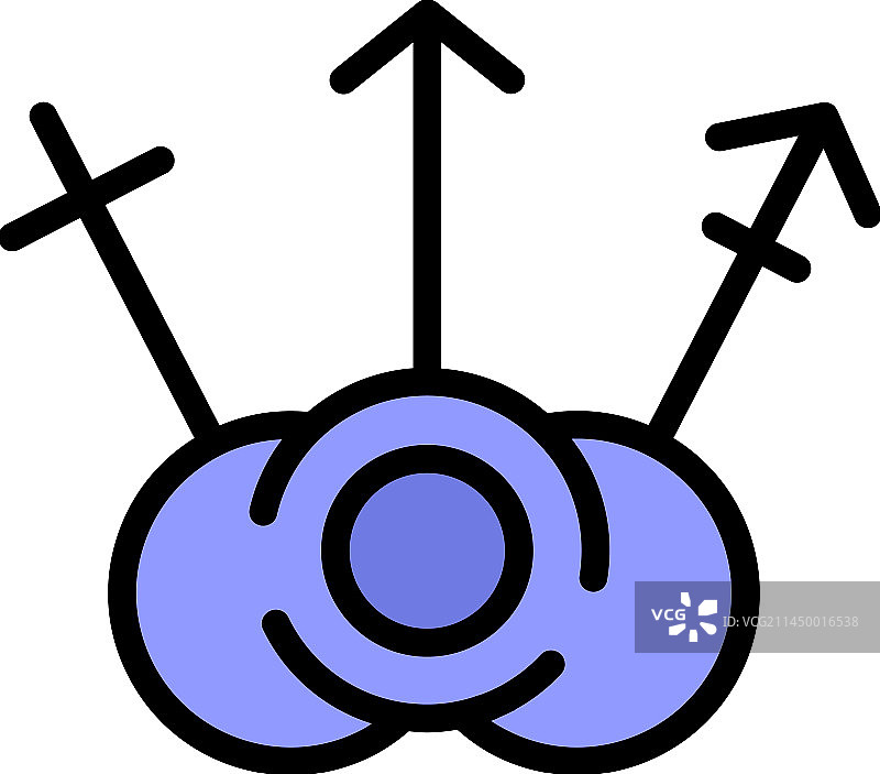 扁平风格的性别角色图标图片素材
