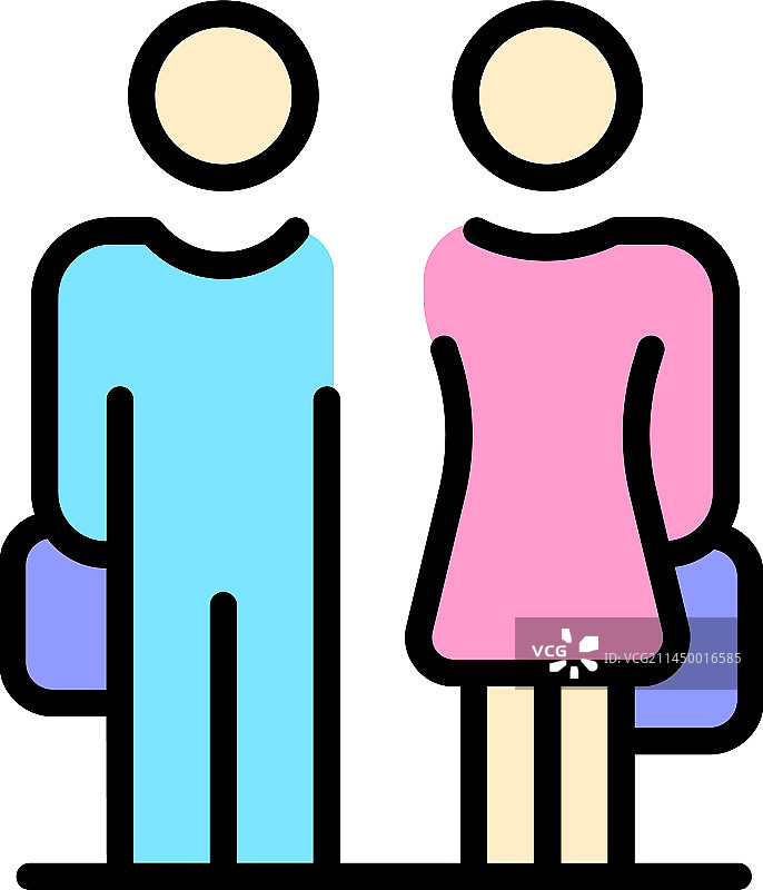 性别平等就业图标（扁平风格）图片素材