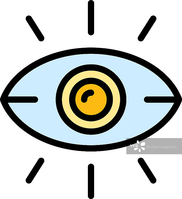 创意眼睛图标（扁平风格）图片素材