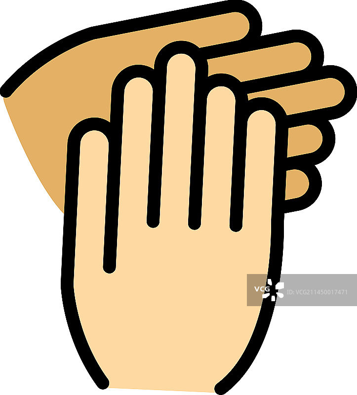 赞美拍手扁平图标图片素材