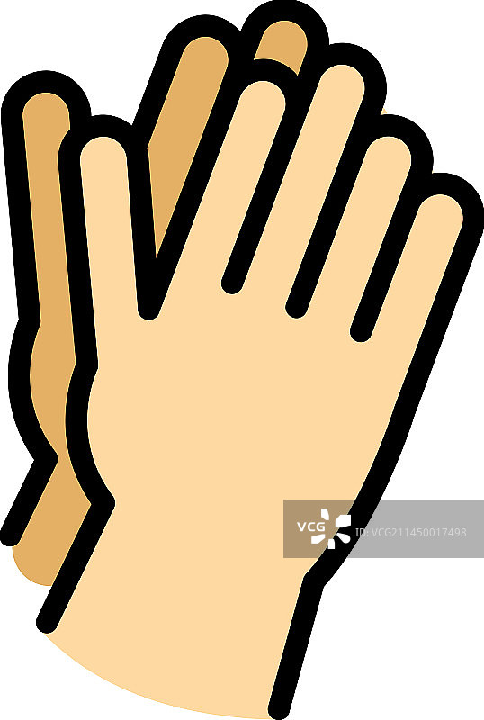 音乐会鼓掌图标（扁平风格）图片素材