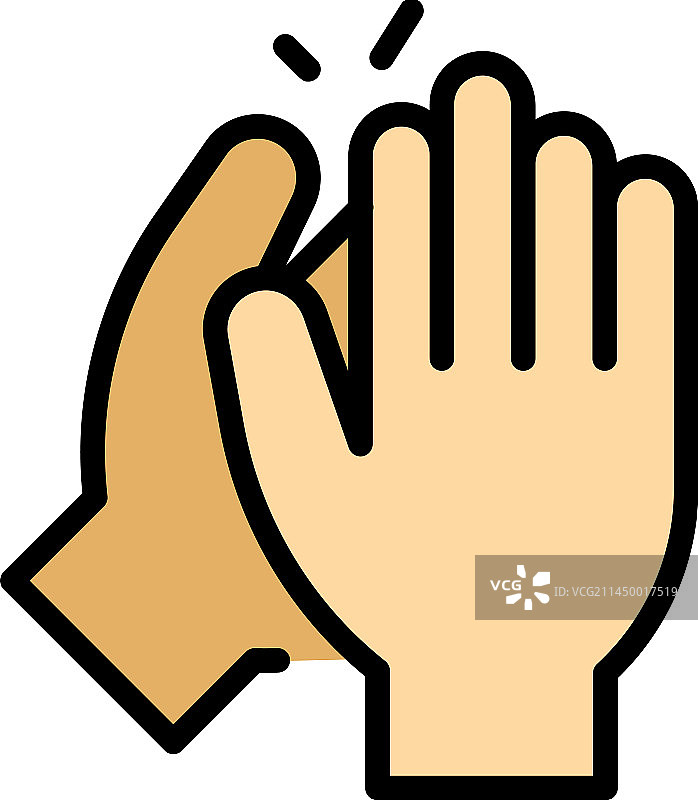拍手图标（扁平风格）图片素材