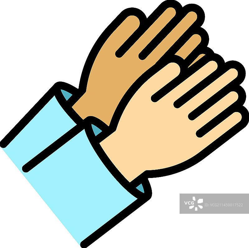 音乐会巡演拍手扁平图标图片素材