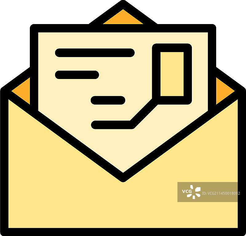 邮件图标（扁平风格）图片素材