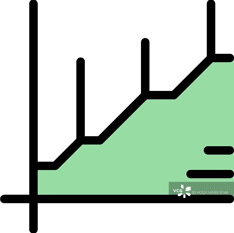 金融图表扁平图标图片素材