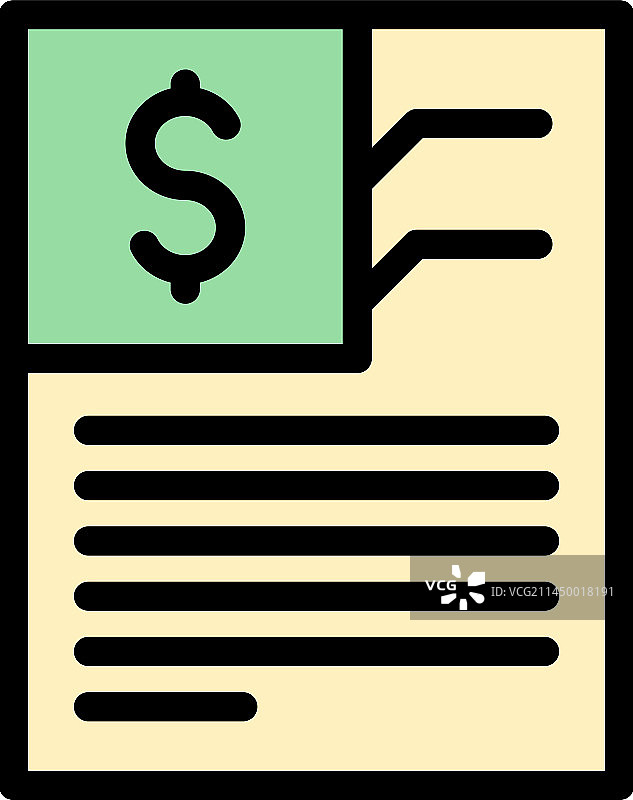 发票纸张扁平风图标图片素材