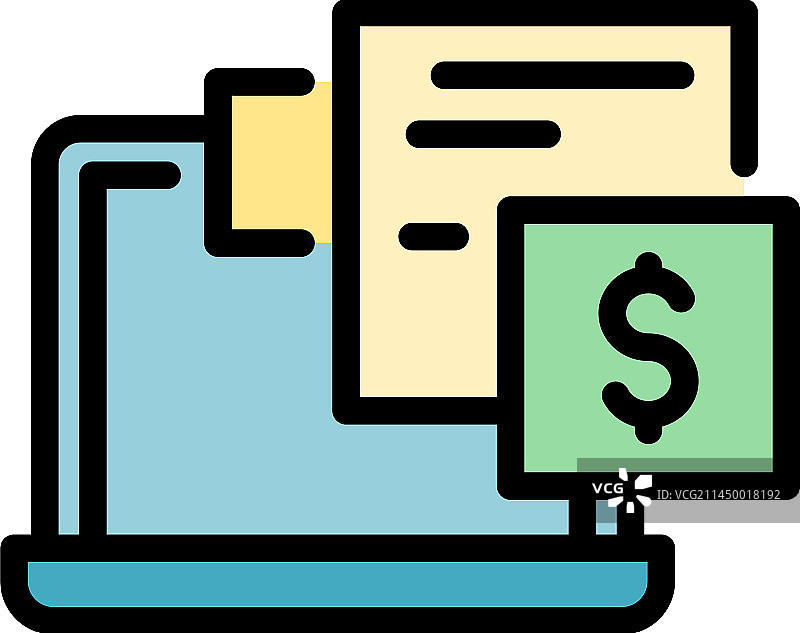 在线支付扁平图标图片素材