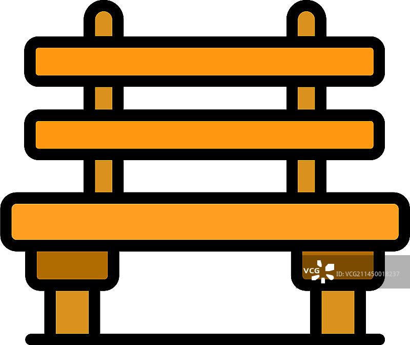 长椅扁平图标图片素材