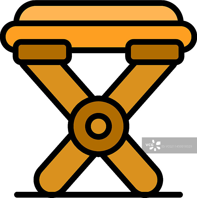 便携式椅子扁平图标图片素材