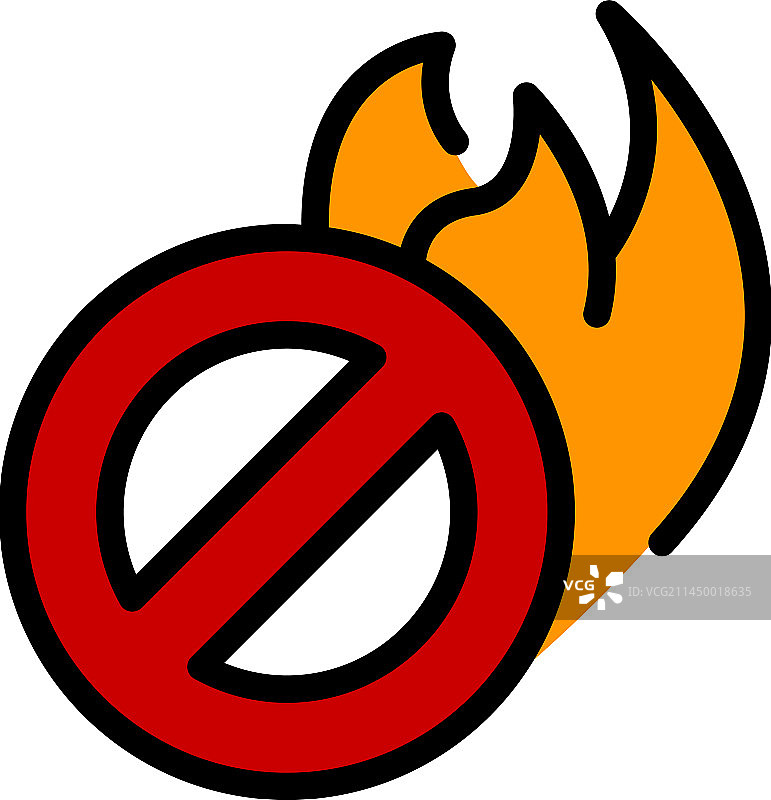 消防员扁平图标图片素材