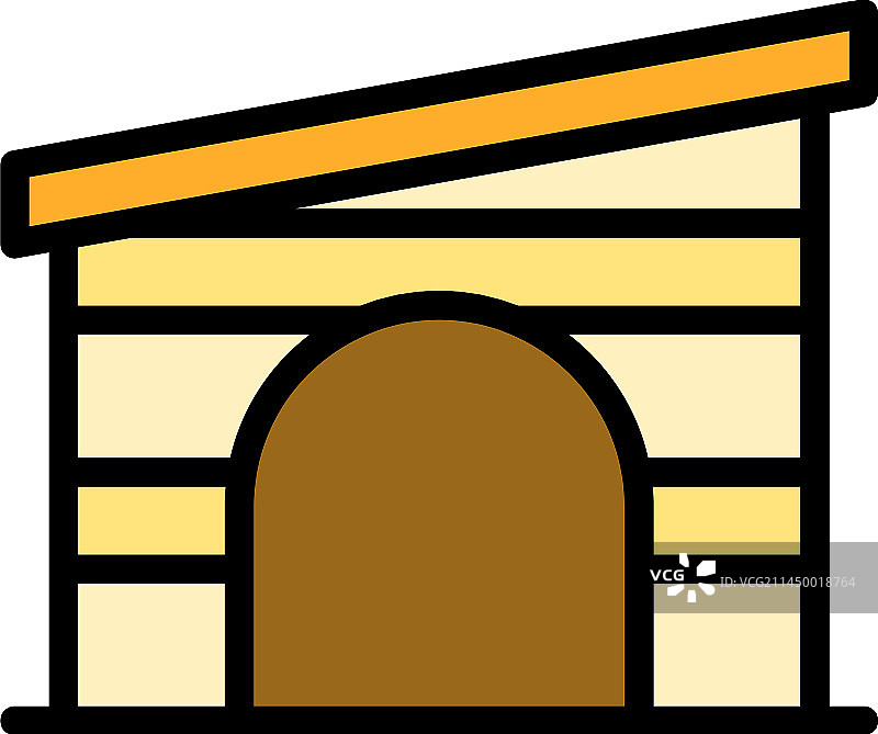 狗窝图标（扁平风格）图片素材