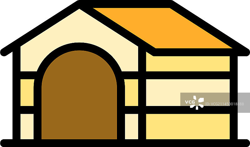 犬舍安保图标（扁平风格）图片素材