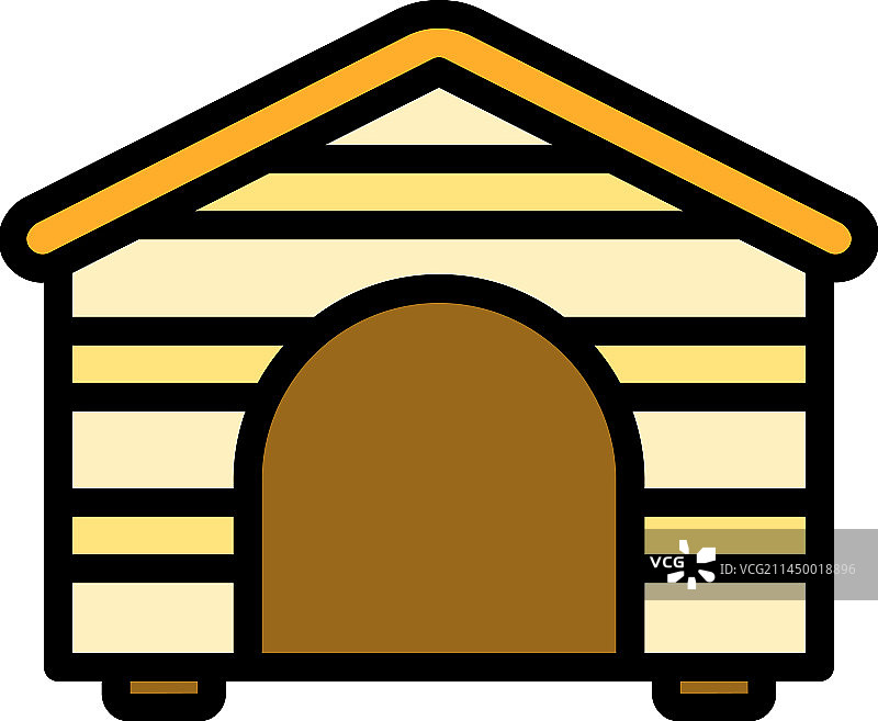 狗屋扁平图标图片素材