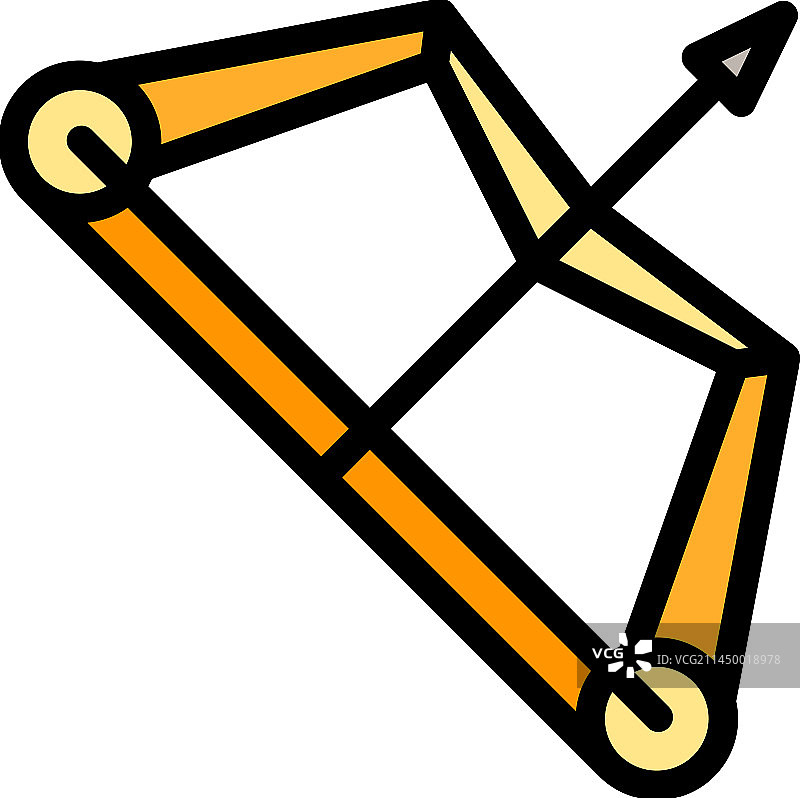 射箭图标（扁平风格）图片素材