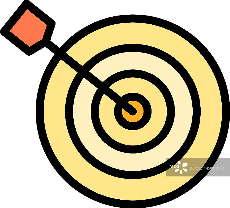射箭靶扁平图标图片素材