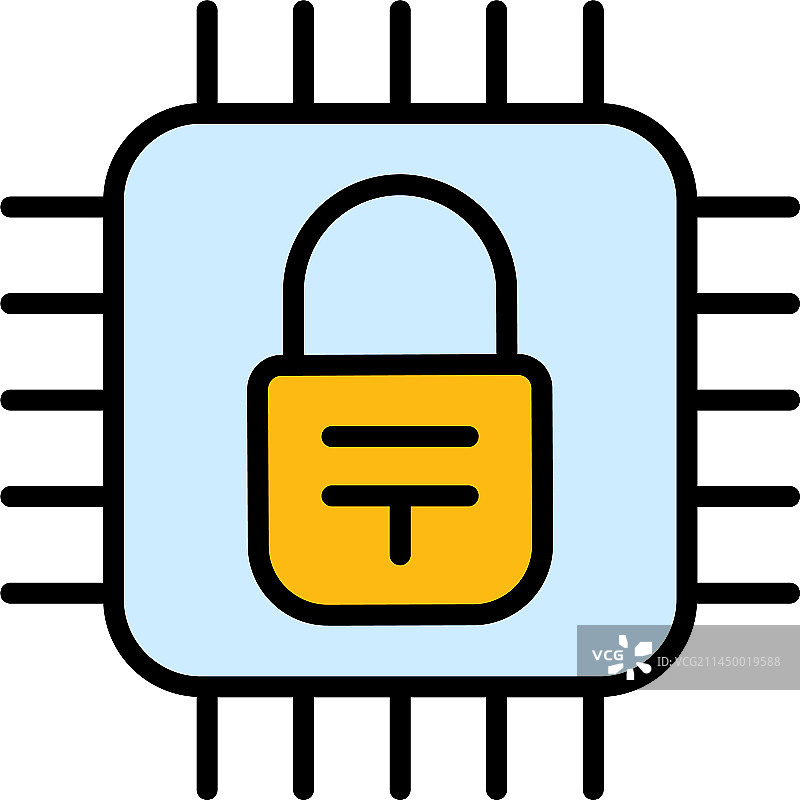 网络锁图标（扁平风格）图片素材