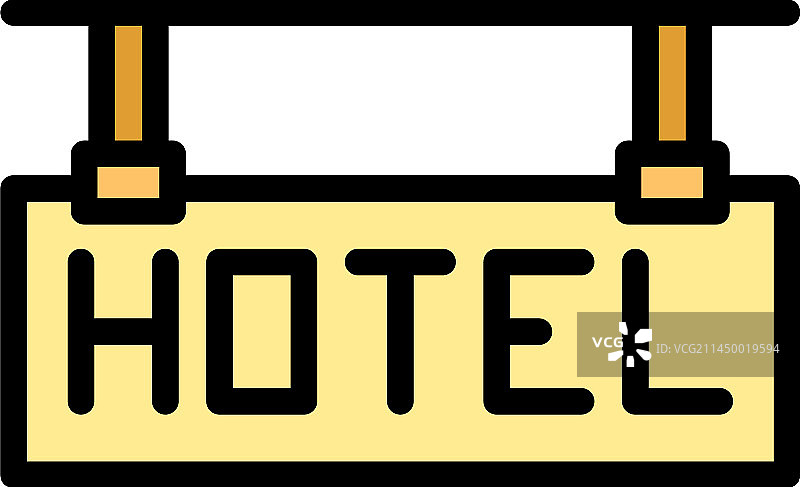 旅游酒店图标扁平风格图片素材