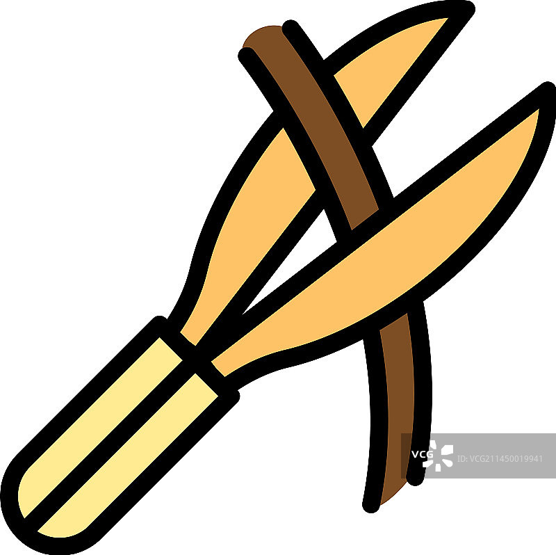 树木修剪扁平图标图片素材