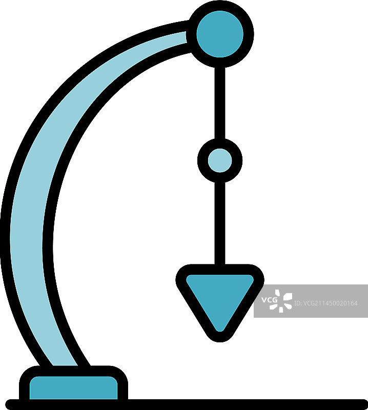 物理摆锤图标扁平设计图片素材