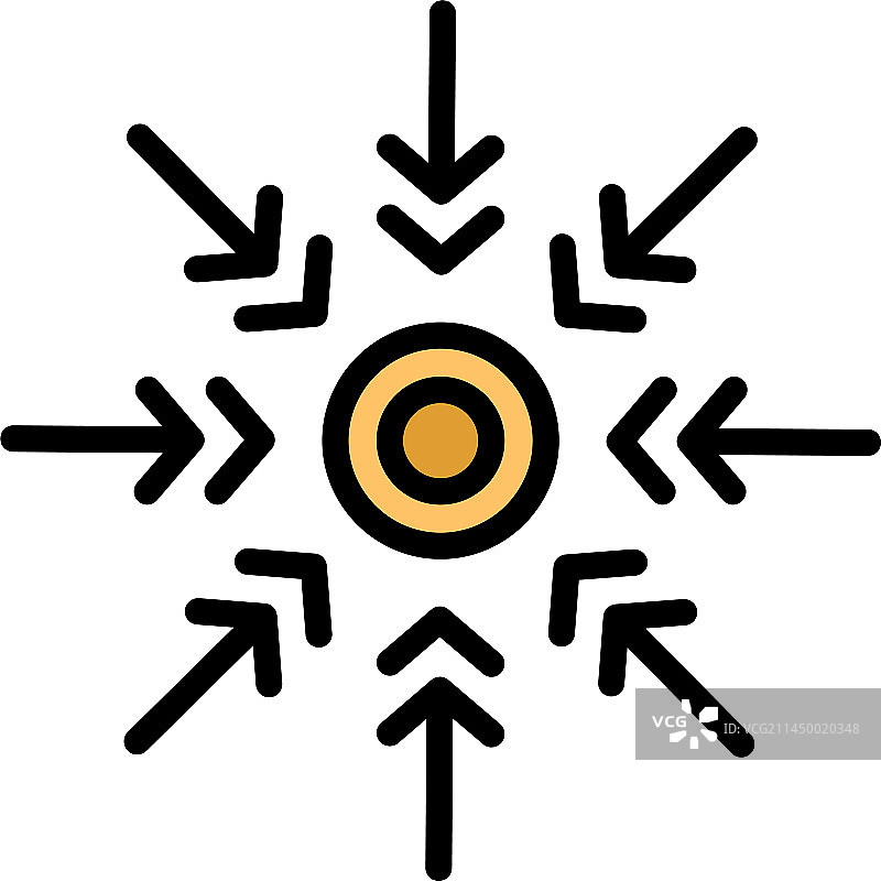 创意专注图标（扁平风格）图片素材