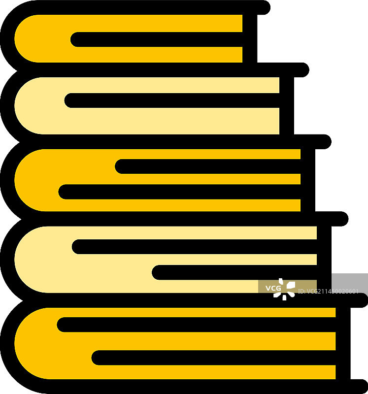 书籍堆叠扁平图标图片素材