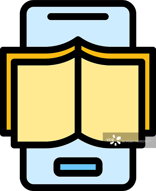 电子书阅读器扁平图标图片素材