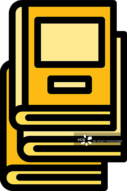 图书馆书籍图标（扁平风格）图片素材