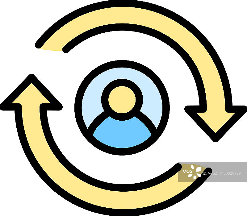 客户保留图标（扁平风格）图片素材