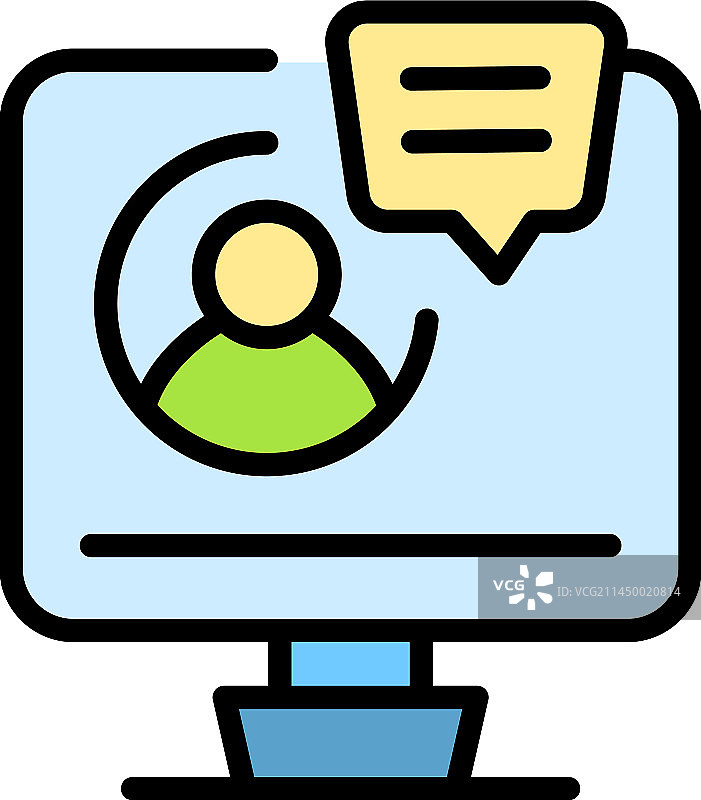 客户支持图标扁平图片素材