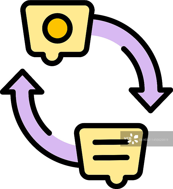 客服在线聊天图标（扁平风格）图片素材