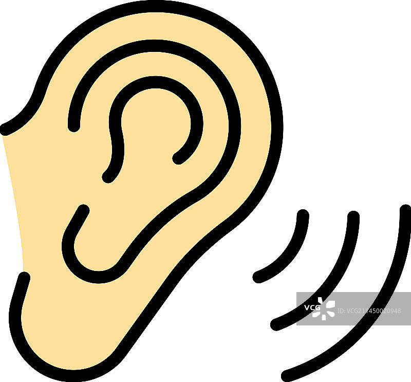 语音治疗图标（扁平风格）图片素材