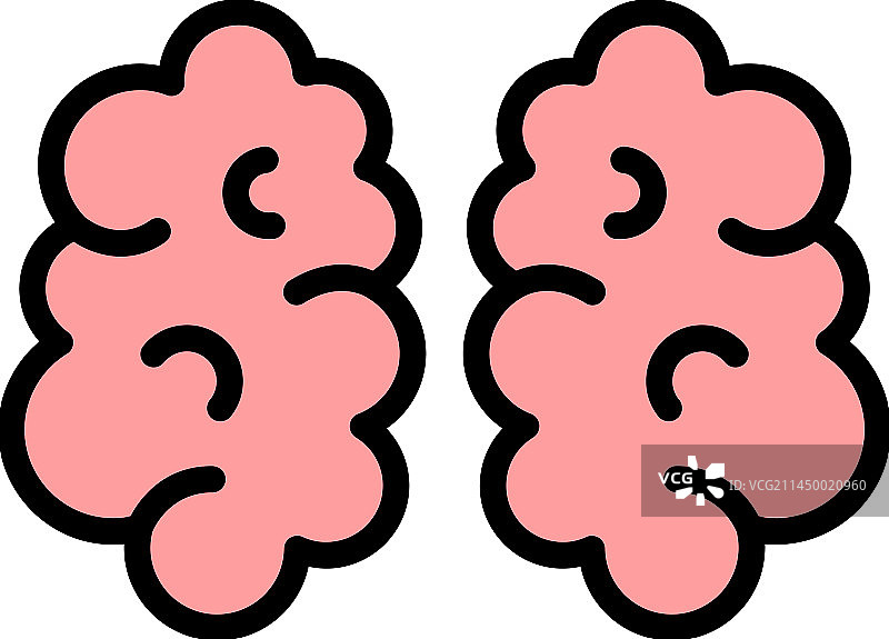 大脑语音扁平图标图片素材